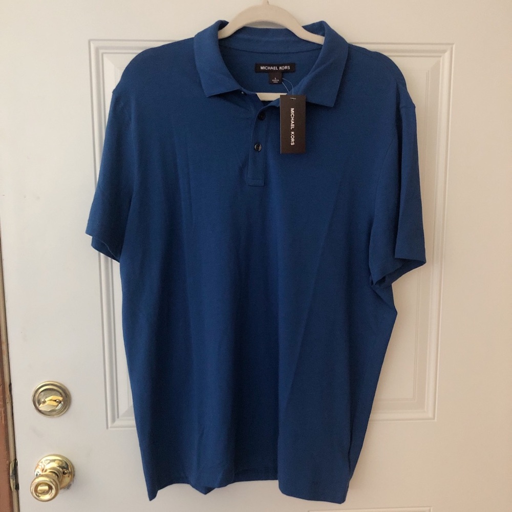 NWT Michael Kors Blue Polo Shirt Men’s Size Large